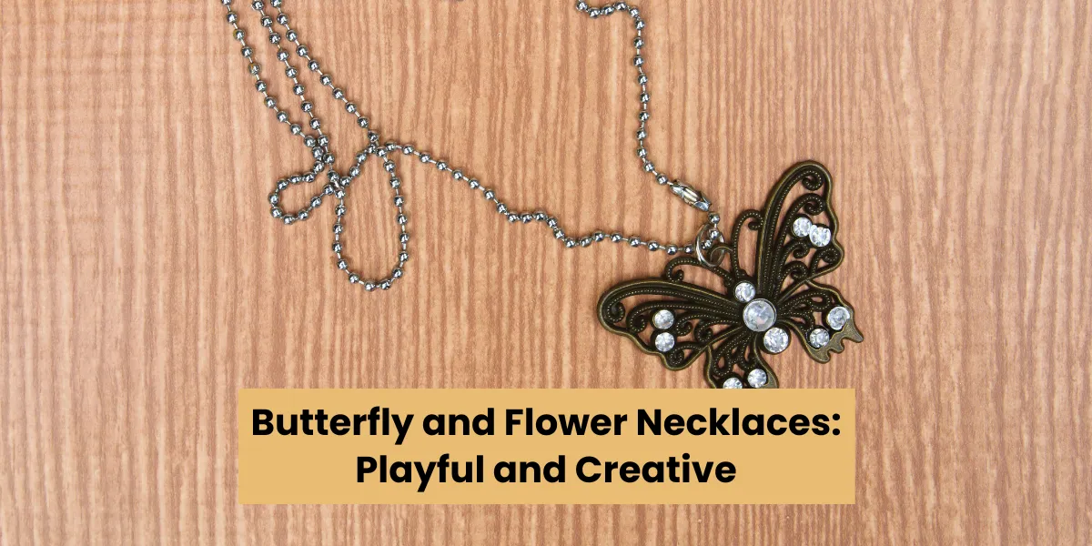 butterfly and flower necklaces